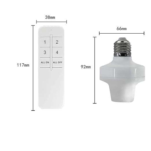 QIACHIP Wi-Fi Smart 2.4G Remote Control Light Socket E26 E27 Bulb Socket Adapter, eWeLink APP Remote Timing, Compatible with Alexa and Google