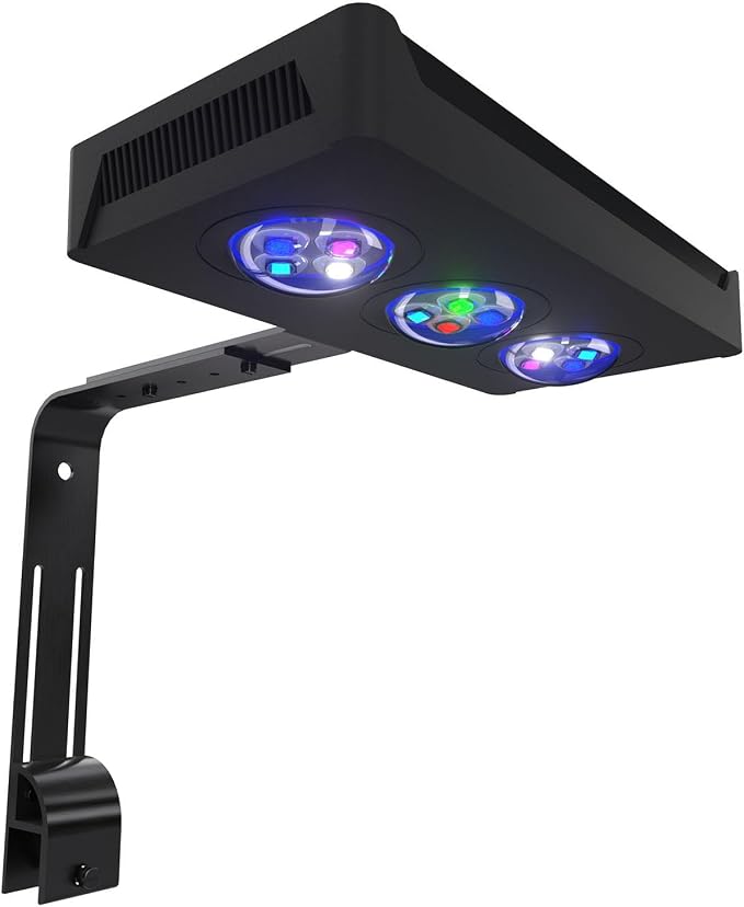Aquarium Light 45W Reef Light for Coral SPS LPS Saltwater Light | Dimmable SPS/LPS Coral Light Sunrise, Sunset & Moonlight Modes, Perfect for 10–24in Saltwater Reef Tanks Up to 40 Gallons