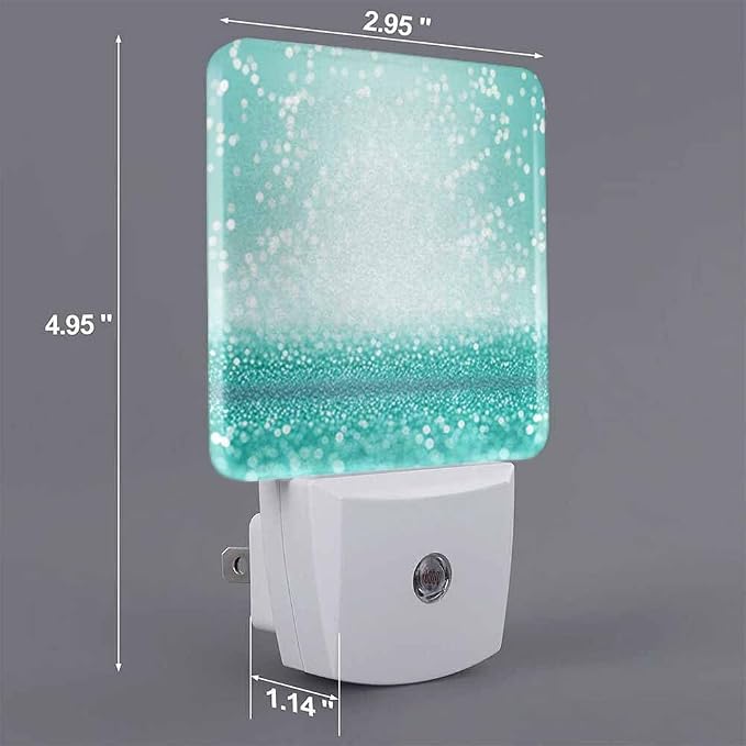 Abstract Background Night Light Shimmering Turquoise 0.5W Night Lights Auto LED Lamp Energy Saving Square Lights for Room Bedroom Bathroom