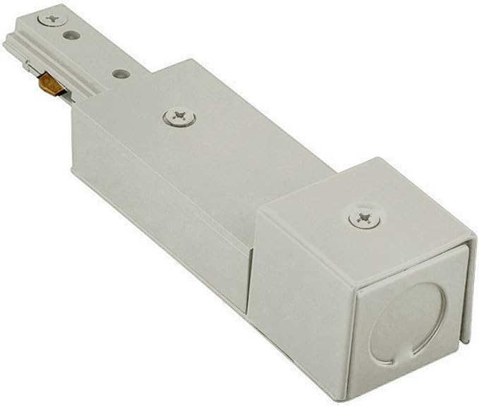 WAC Lighting H Track 120V Live End Conduit, NM/NMC or BX Wire to Power Track from Electric Box for H Style 3-Wire Track Systems in Brushed Nickel