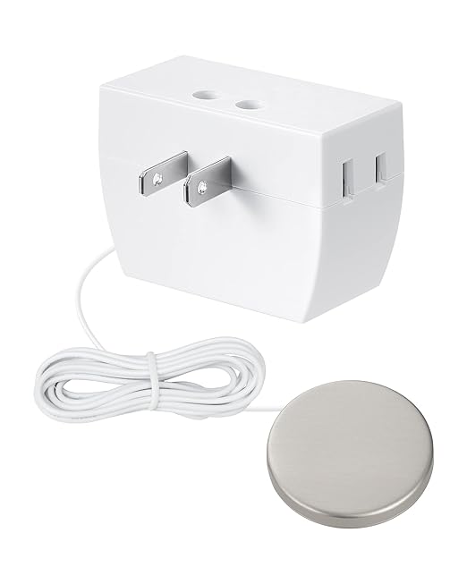 DEWENWILS Touch Dimmer Switch, Touch Pad Control with 3 Levels of Dimming, Dimmable LED/CFL Lights, and Incandescent Bulbs, Extension Cord, ETL Listed, White