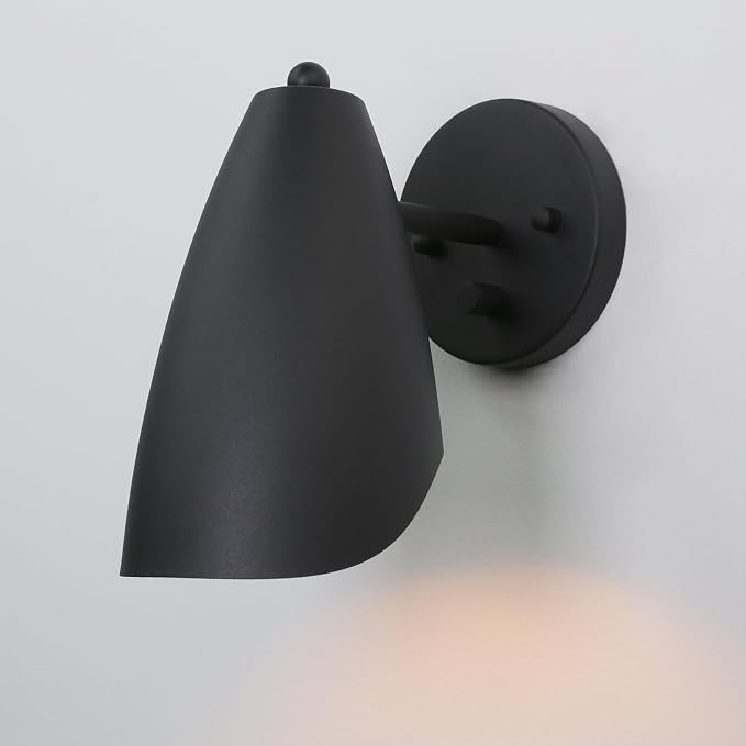 Modern Wall Sconce with Dimmer Switch, Brass Metal Wall Lamp Lighting, Adjustable Light Angle, E26 Bulb Base Reading Lighting for Wall Painting Bedroom Hallway Living Room Dining Room