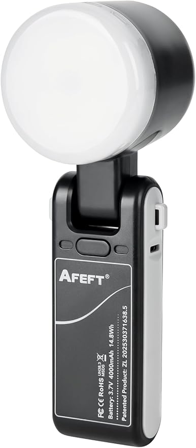Portable LED Photography Light Adjustable Color Temperature & Brightness Handheld Fill Light Photography, Videography, and Live Streaming Lighting (Black)