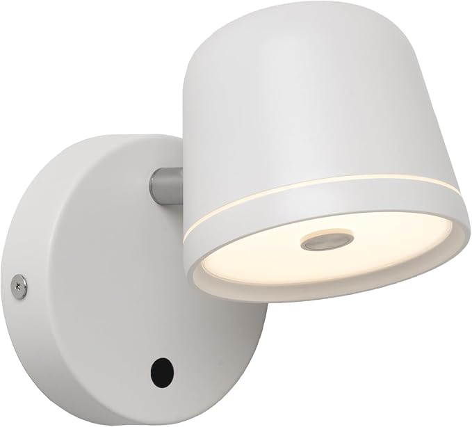 Aisilan Modern Wall Sconce LED Dimmable Wall Light with Switch Touch,12W Hard-Wired Wall Mounted Lamps for Bedside Hallway Living Room Bedroom CRI 97 （White）