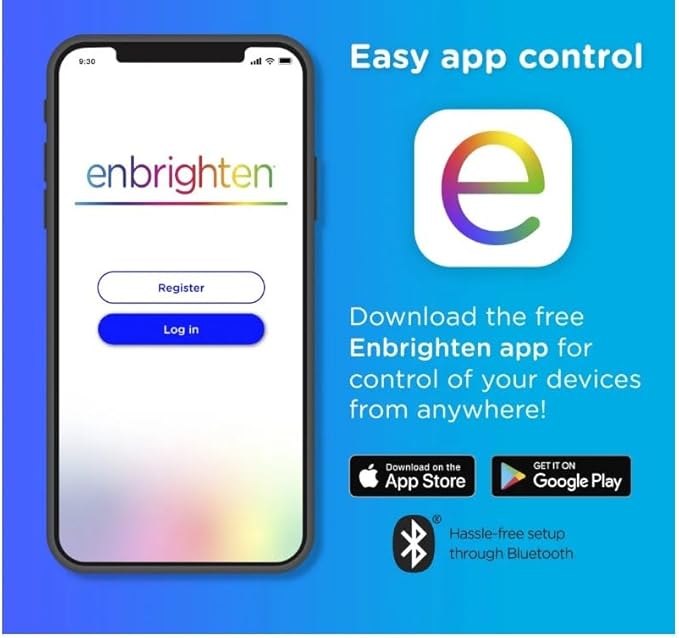 Enbrighten Vibe Plug-in Smart Under Cabinet Lights, 24in, Adjustable White from 2000K-6000K, Dimmable, Programmable Schedule Under Cabinet Lighting, Compatible with Alexa, Google Assistant, 58261-T1