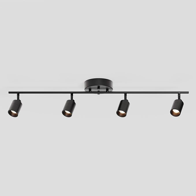 Shura Bronze 4-Light Track Light with Rotatable Heads, Integrated LED Bulbs, 3 ft. Track Lighting Kit, 3000k, 2240 Lumens