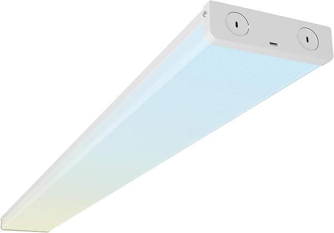 4FT LED Wraparound Light, ETL Listed 3 CCT & 3 Wattage Wrap Light Fixture, 75W/65W/55W 4000K/5000K/6000K Ceiling Light for Garage, Workshop, Closet, Kitchen, Shop, Laundry