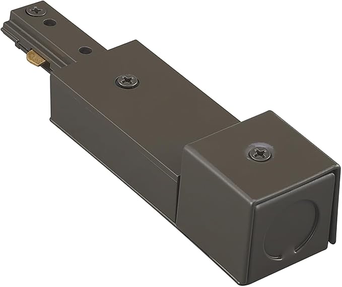 WAC Lighting H Track 120V Live End Conduit, NM/NMC or BX Wire to Power Track from Electric Box for H Style 3-Wire Track Systems in Dark Bronze