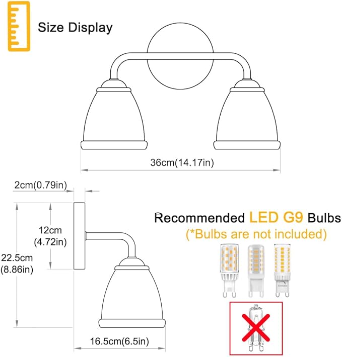 Antique 2 Light Bathroom Light Fixtures, Black and Gold Vanity Lights for Bathroom, Vanity Light Fixture with Clear Glass, Vintage Bathroom Lights over Mirror, Wall Sconce for Bedroom, Living Room