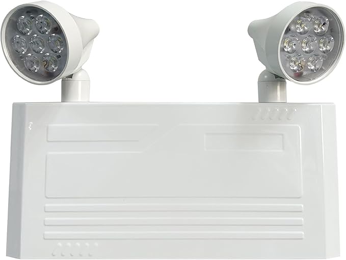 GZRUIYANG Emergency Lights with Remote Capabilities, Battery Pack, 6V DC Output, Commercial Battery Unit Emergency Lights with 2 by 5 watts Head, Up to 700 Lumens