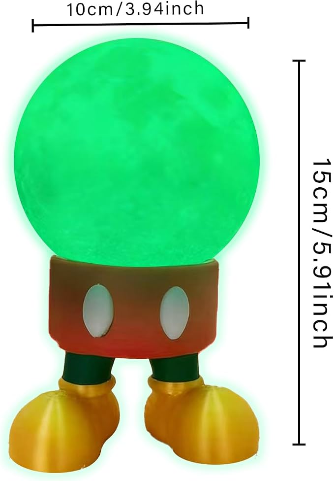 Magical Moon lamp - Enchanting Night Light for Kids & Soothing Moons Decor - Perfect Moon Light Gift with 3D Lunar Glow(Cartoon)