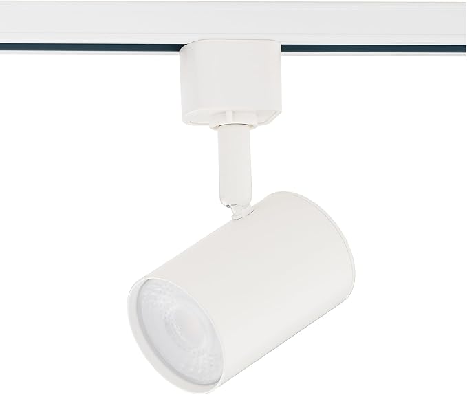 Amped Collection LED 10W Track Head 3000K Warm White Energy Efficient in White for H Track, Standard 3-Wire Track System (Pack of 4 Lights)