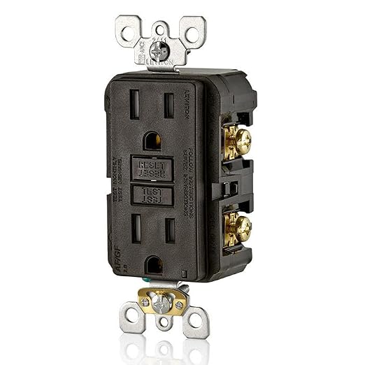 Leviton Dual-Function AFCI/GFCI Outlet, 15 Amp, Self Test, Tamper-Resistant with LED Indicator Light, Protection from Both Electrical Shock and Electrical Fires in One Device, AGTR1, Brown