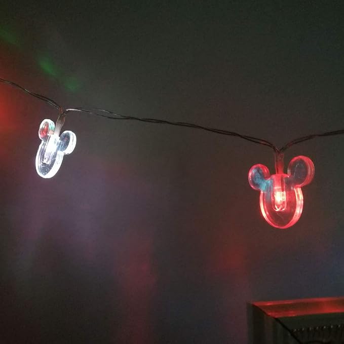 1.65m 10LEDs Decorative Cartoon Animal Mouse Night Mood Light Romantic Lamp for Home Indoor Bedroom Party Festival Décor(RGB Color Changing)