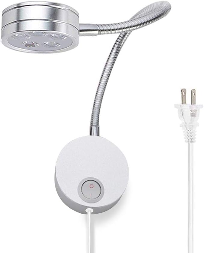 Wall Mounted Reading Light,Plug in Wall Light Wall Mount Lamp,Wall Reading Light Flexible Light Wall Light Adjustable Angle(5W, Warm White)