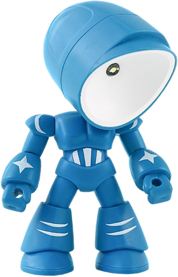 LED Mini Night Light,Adjustable Cute Cartoon Robot Companion Table Light,Bedside Reading Book Lamp for Bedroom,Office,Thanksgiving Gifts