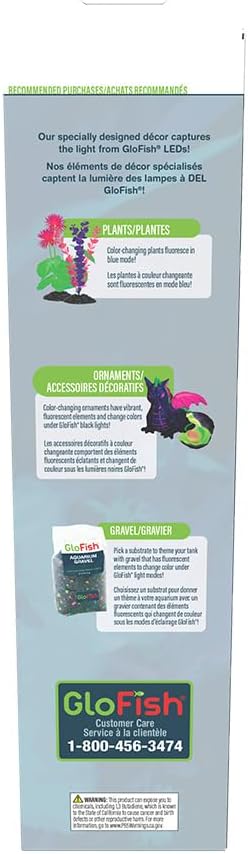 GloFish 10-Inch LED Light Sticks for Fish Aquariums Up to 75 Gallons, 2 Count, with White, Blue and Magenta LED Lights