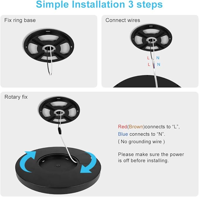 LEDLightsWorld 12 Inch LED Ceiling Light Flush Mount, 4000K Neutral White, 24W 3200LM Modern Round Lighting Fixture, Black Low Profile Ceiling Lights for Bedroom, Living Room, Stairway, Basement