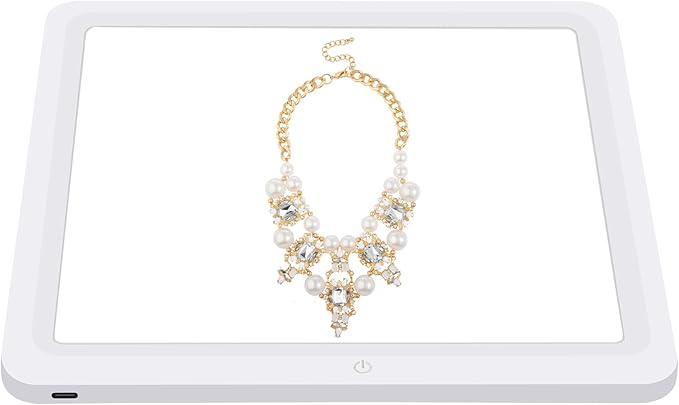 PULUZ LED Photography Shadowless Bottom Light Lamp Panel Pad for 30cm Light Box, Photography Softbox Bottom Light for Food Jewelry Cosmetic Crafts Type-C Plug