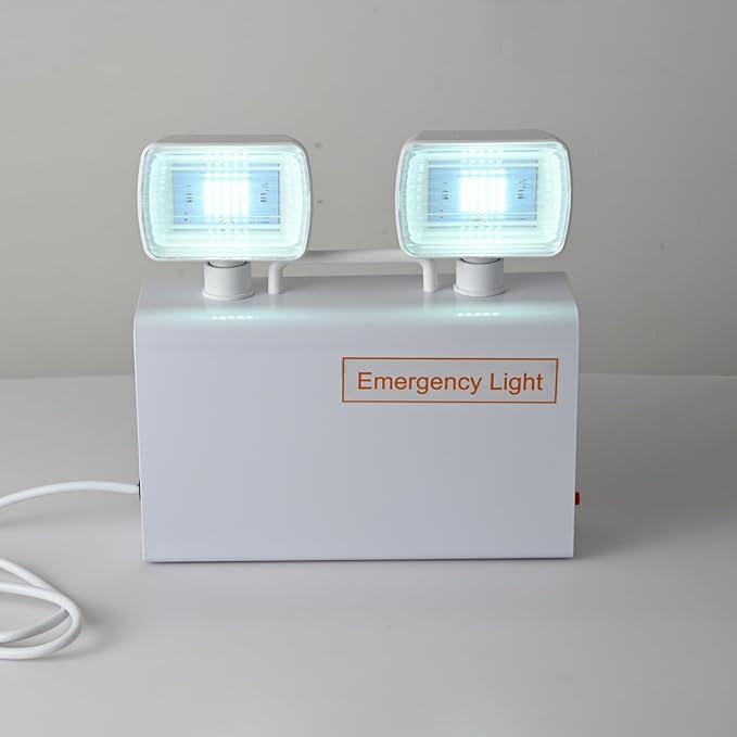 Emergency Light, 500lm 4Hours Battery Powered LED Backup Light Commercial Exit Fixtures for Business Home Office Night Power Failure Outage with Plug in Cord AC85-277V