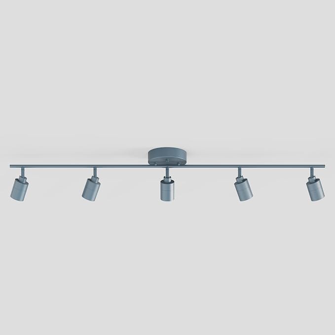 Shura Deep Navy 5-Light Track Light with Rotatable Heads, Integrated LED Bulbs, 4 ft. Track Lighting Kit, 3000k, 2450 Lumens