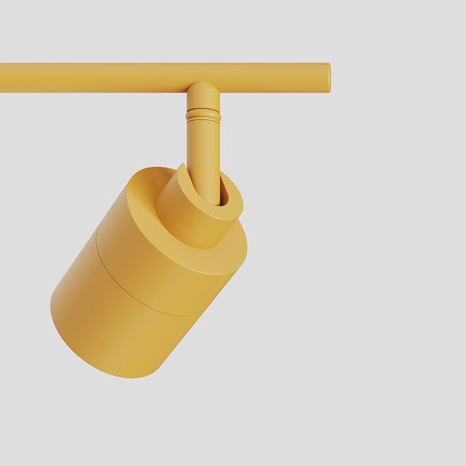 Shura Mustard Yellow 4-Light Track Light with Rotatable Heads, Integrated LED Bulbs, 3 ft. Track Lighting Kit, 3000k, 2240 Lumens