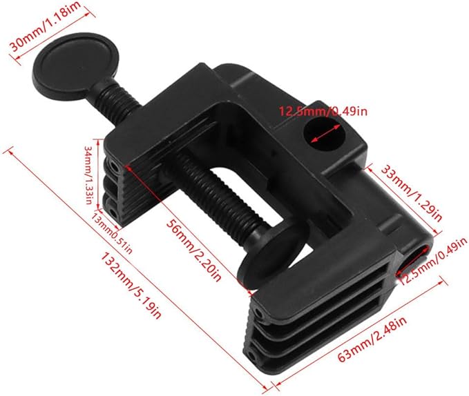 3 Pack Desk Lamp Swing Arm Clamp Replacement Clip Non-Marring Plastic Bracket Stand Base Holder for Desktop Architect Adjustable Gooseneck Table Lamp LED Light Microphone Camera Scissor Arms