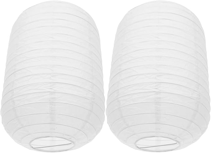 Uonlytech 2Pcs Wedding Decor Japanese Lantern Lamp : White Lanterns for Indoor Outdoor Home Yard Ramen Restaurant Decoration Mushroom Decor