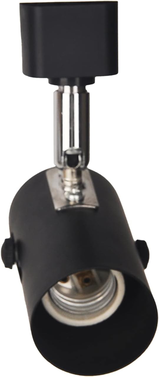 H Type Black Universal line Voltage Track Lighting Heads E26(no Bulb),ETL Listed,4Pack