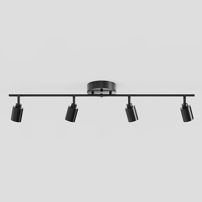 Shura Bronze 4-Light Track Light with Rotatable Heads, Integrated LED Bulbs, 3 ft. Track Lighting Kit, 3000k, 2240 Lumens