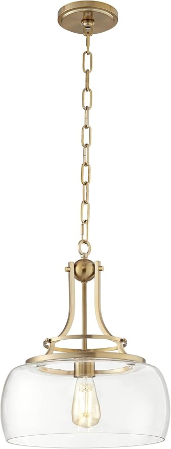 Franklin Iron Charleston 13 1/2" Wide Brass LED Pendant Light Set of 2