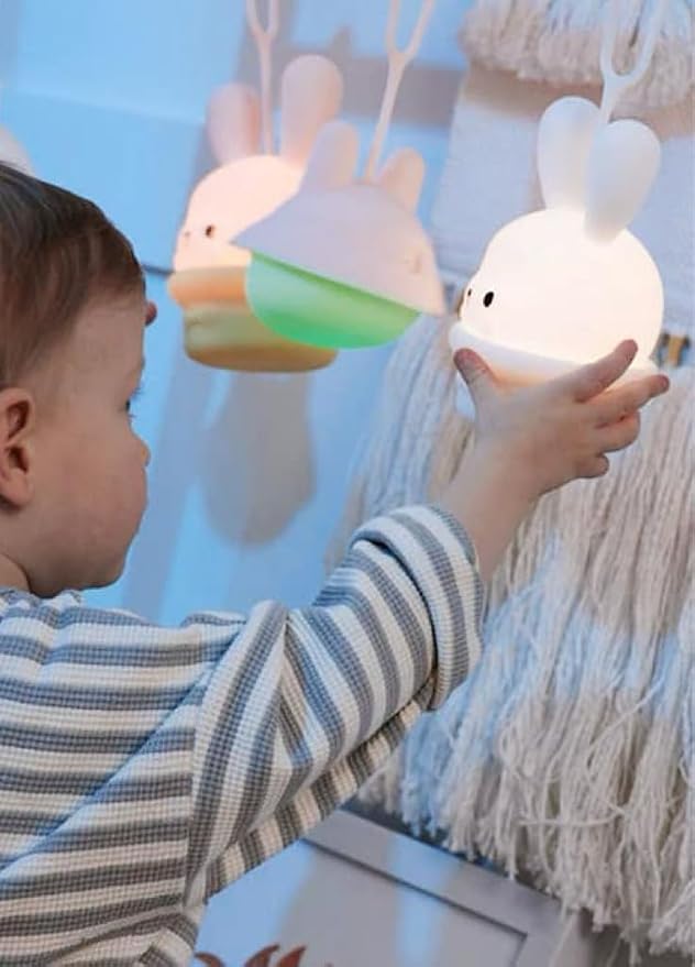 Nursery Night Light for Baby,Portable LED Night Lamp for Breastfeeding | Soft BPA Free Silicone Night Lamp,Dimmable Nightlight for Newborn, Rechargeable Night Light for Kids and Adult