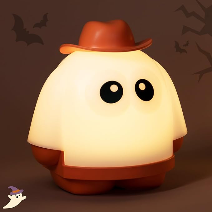 Halloween Ghost Night Light, Dimmable Ghost Lamp for Spooky Decor | Rechargeable Ghost Lights with Timer, Portable Table Lamps, Spooky Halloween Lights, Cute Halloween Decorations Indoor Gifts