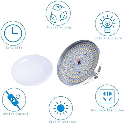 Skytex 2Pack 85W Photography Light Bulb 2700-6400K Colour Temperatures Dimmable Tricolor LED Bulbs Softbox Bulb in E27 Socket for Photography Photo Video Studio Lighting Softbox