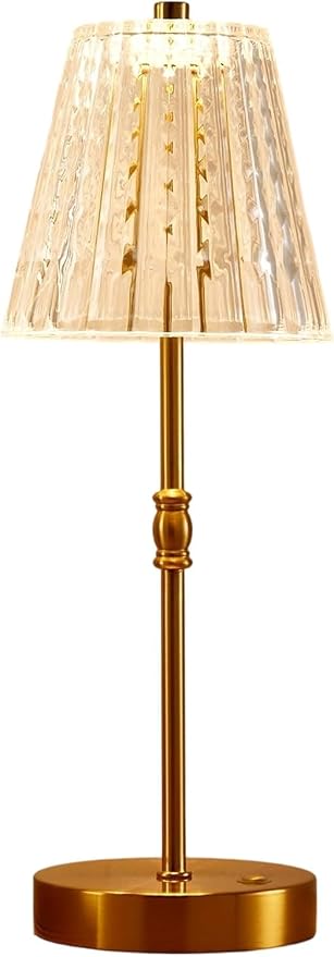 Cordless Crystal Lamp Battery Operated Touch Dimming 5000mAh Table Lamps | 3 Colors Modes, Rechargeable LED, Sepless Dimming, Night Light for Bedroom, Kitchen, Bar, Office