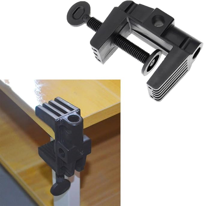 3 Pack Desk Lamp Swing Arm Clamp Replacement Clip Non-Marring Plastic Bracket Stand Base Holder for Desktop Architect Adjustable Gooseneck Table Lamp LED Light Microphone Camera Scissor Arms