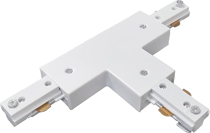 H Track T Connector H Type Single Circuit 3-Wire-1 Track Lighting Kit for H Track System Track Lighting Accessories 120V (White T Connector)