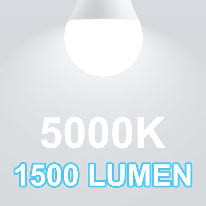 2PK Garage Door Opener Light Bulbs, 5000K Daylight, 1500LM Ultra Bright, Minimize Interference, Compatible with Most Garage Door Openers, 12W, 120V, A19 Bulbs with E26 Base