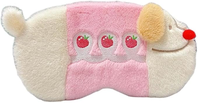 PERFECTSIGHT Cute Sleep Eye Masks (Strawberry Dachshund)