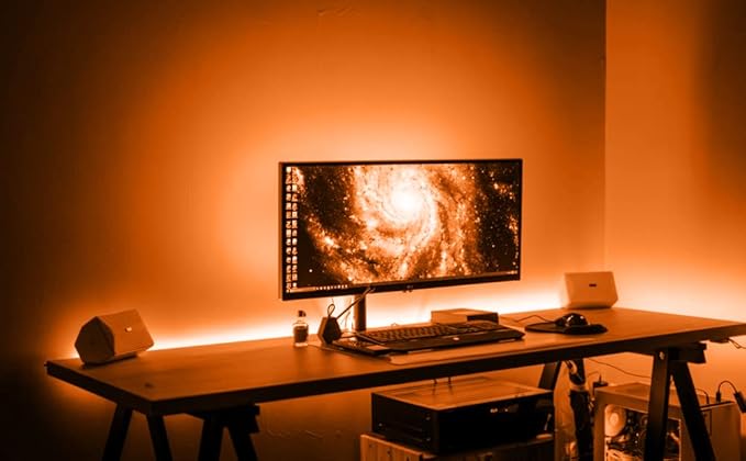 LED Neon Light Strip 16.4FT/5M- Bright, Non-Glaring & Waterproof Neon Rope Lights for Indoor & Outdoor Decor,【Power Adapter Included】 Orange,neon led Strip Lights…