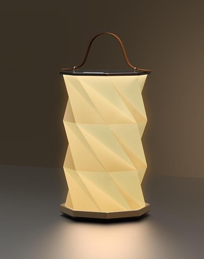 Mothers Day Gifts -Gift for Mom, Portable Folding Table Lamp - Dimmable, Collapsible Paper Lantern for Camping, Emergency & Home Decor, Gifts for Women(Black)