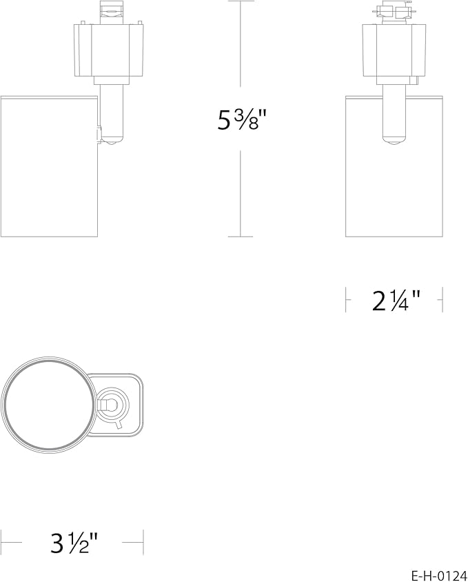 Amped Collection LED 10W Track Head 3000K Warm White Energy Efficient in White for H Track, Standard 3-Wire Track System (Pack of 4 Lights)