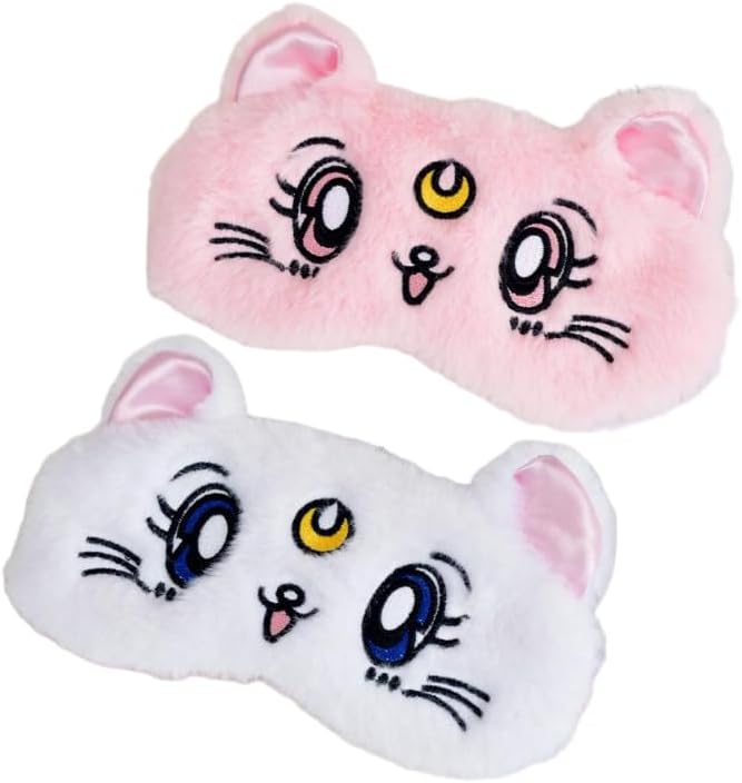 PERFECTSIGHT Cute Sleep Eye Masks (Pink+White LN)