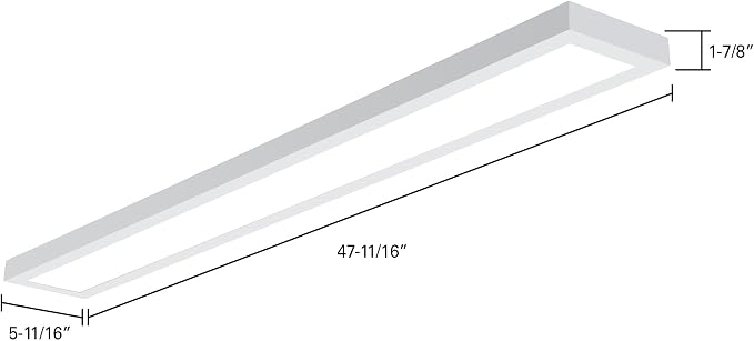 Metalux MMS Multi-Mount 6 in x 4 ft LED Panel Ceiling Light with 5 CCT and Lumen Select, 0-10V Dimming, Surface Mount, Recessed, Suspended, Wall Mount, 90 CRI - 4MMS6-L3C5-UNV