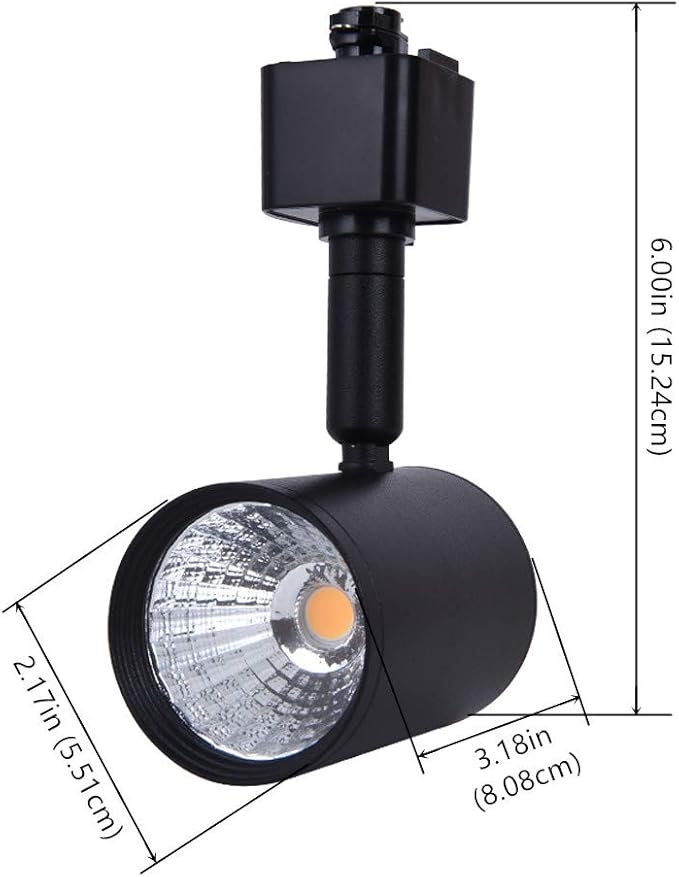 mirrea 6 Pack LED Track Lighting Heads Compatible with Single Circuit H Type Track Lighting Rail Ceiling Spotlight for Accent Task Wall Art Exhibition Lighting 6.5W 24° Black (4000K Neutral White)