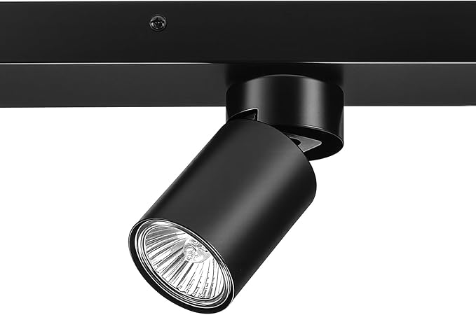 Globe Electric Plug-in Track Lighting, 4-Light Adjustable Track Bar, Matte Black 24-Inch Fixture with 15-Foot Cord, Modern Ceiling Light for Apartments & Rentals