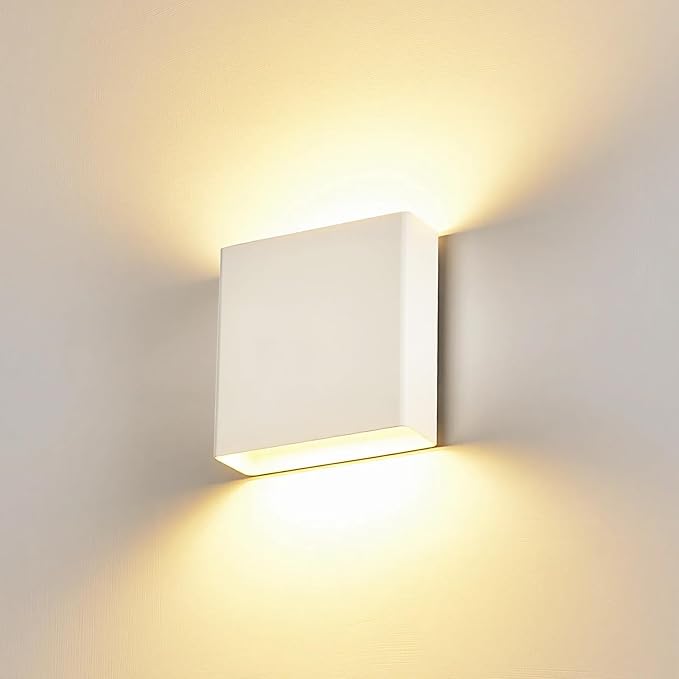 Indoor Outdoor Up and Down Wall Sconce, 5%-100% Dimmable 18W, 5 Color Temperature Selectable (2700K-5000K), Modern Lighting for Living Room/Porch, CRI90+, 120V-277V, ETL FCC Certified