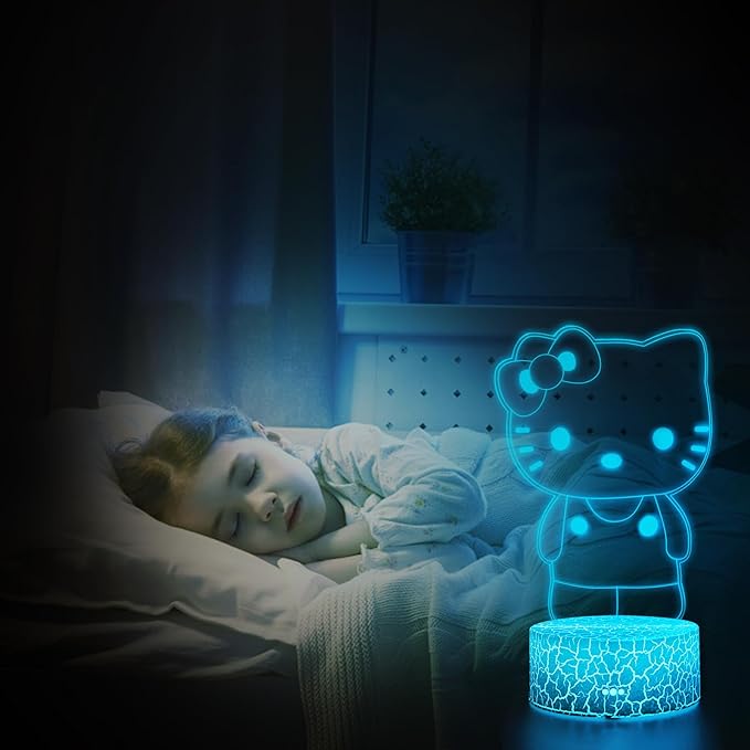Cartoon Night Light,Cute Night Light, Anime Charater 7 Color Change Decor Lamps,Gifts for Christmas Birthday