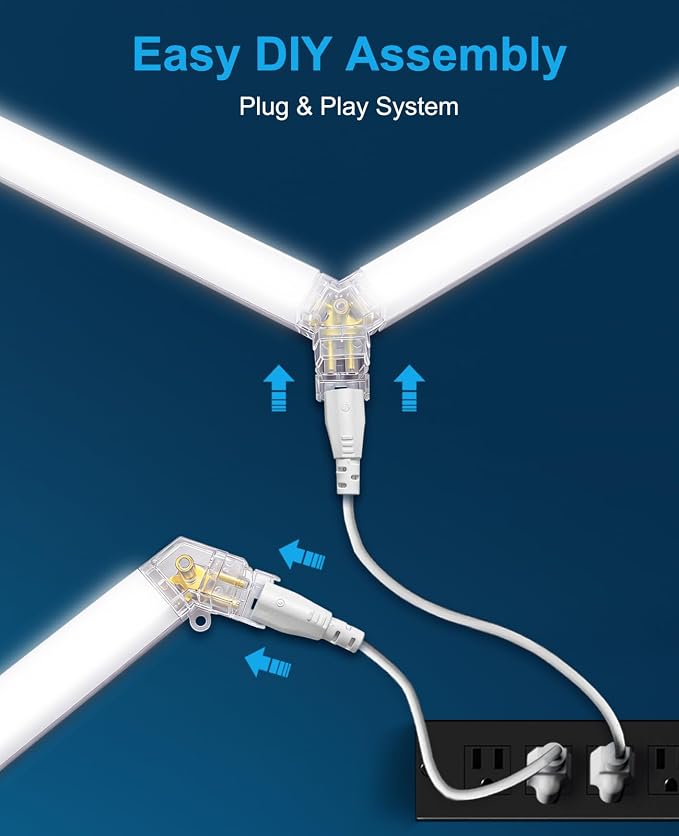 Hexagon Garage Lights: Hexagon led Gym Lights 26520LM DIY LED Shop Light | Car Detailing Ceiling Light for Basement Warehouse Workshop Barbershop Car Care Wash Room Auto Beauty 6500K