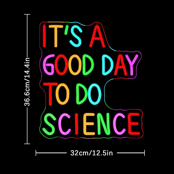 It's A Good Day To Do Science Neon Sign for Wall Decor Science Neon Light Classroom LED Sign Laboratory Neon Light Sign for Classroom Science Lab Bar Home shop Decoration